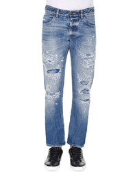 Dolce & Gabbana Distressed Medium Wash Denim Jeans Medium Blue