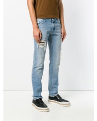 Fendi Distressed Patch Jeans