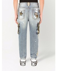 Dolce & Gabbana Distressed Patchwork Cargo Jeans