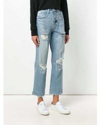 Adaptation Distressed Relaxed Fit Cropped Jeans