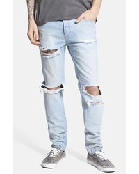 Topman Distressed Skinny Fit Jeans