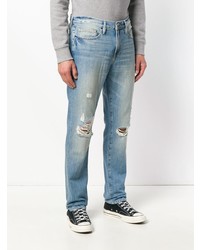 Frame Denim Distressed Slim Fit Jeans