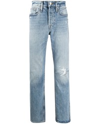 Frame Distressed Slim Fit Jeans