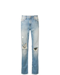 Frame Denim Distressed Slim Fit Jeans