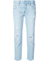Levi's Distressed Straight Jeans