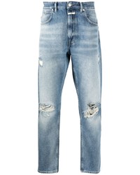 Closed Distressed Straight Leg Jeans