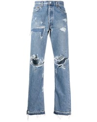 Readymade Distressed Straight Leg Jeans