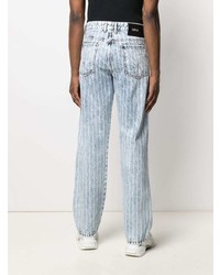 Just Cavalli Distressed Stripe Print Jeans