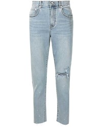 FIVE CM Distressed Whiskered Effect Jeans