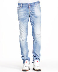 DSQUARED2 Distressed Five Pocket Jeans Light Blue