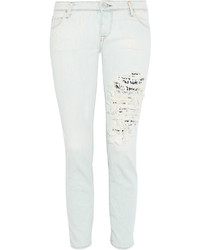 Each X Other Distressed Mid Rise Skinny Jeans