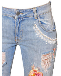 Amen Embellished Destroyed Denim Jeans