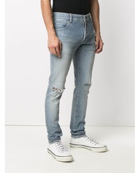 Balmain Embroidered Logo Slim Fit Jeans