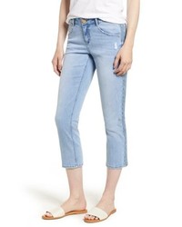 Wit & Wisdom Embroidered Side Seam Crop Jeans
