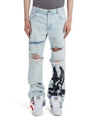 Off-White Ev Ripped Low Fit Jeans