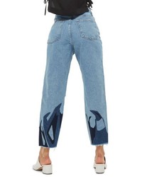 Topshop Flame Ripped Mom Jeans