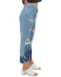 Topshop Flame Ripped Mom Jeans