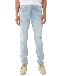True Religion Brand Jeans Geno Flap Big T Destroyed Slim Straight Leg Jeans In Holston At Nordstrom