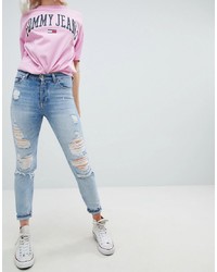 Tommy Jeans Izzy High Rise Slim Jean With Exaggerated Rips