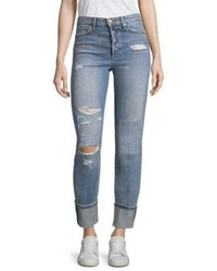 Joe's Jeans Joes Taylor Hill X Joes Debbie High Rise Distressed Straight Jeans