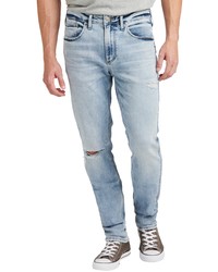 Silver Jeans Co. Kenaston Ripped Slim Fit Jeans In Indigo At Nordstrom
