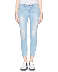 Frame Denim Le Color Rip Cropped Skinny Jeans