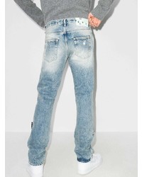 Off-White Logo Print Slim Cut Jeans