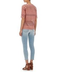 J Brand Low Rise Crop Skinny Jeans Colorless