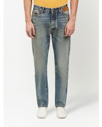 Palm Angels Mid Rise Straight Leg Jeans