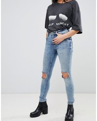 Cheap Monday Mid Skin Ripped Knee Jeans