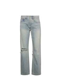 RE/DONE Oversized Distressed Straight Cut Jeans