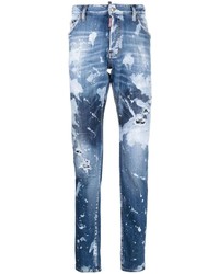 DSQUARED2 Paint Splatter Straight Leg Jeans