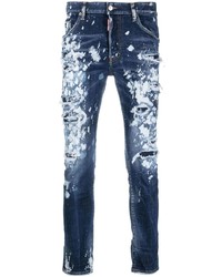 DSQUARED2 Paint Splattered Distressed Jeans