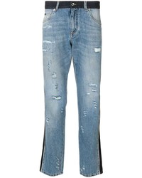 Dolce & Gabbana Panel Distressed Jeans
