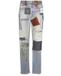 Dolce & Gabbana Patchwork Design Ripped Jeans