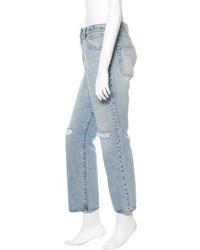 R 13 R13 Bowie Low Rise Distressed Jeans