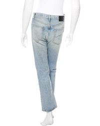 R 13 R13 Bowie Low Rise Distressed Jeans