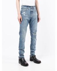 VAL KRISTOPHE R Distressed Slim Fit Jeans