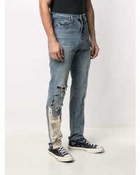 VAL KRISTOPHE R Eroded Distressed Denim Jeans