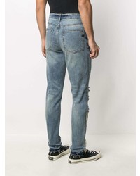 VAL KRISTOPHE R Eroded Distressed Denim Jeans