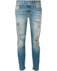 R 13 R13 Distressed Denim Jeans