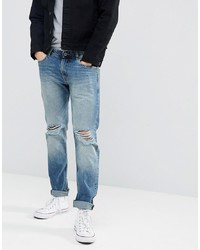 Produkt Regular Fit Jeans With Distressed Knee Details