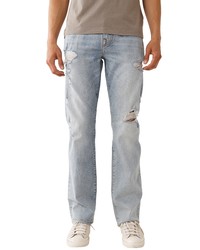 True Religion Brand Jeans Ricky Destroyed Straight Leg Jeans In Platoon At Nordstrom