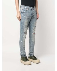 purple brand Ripped Detail Mid Rise Jeans