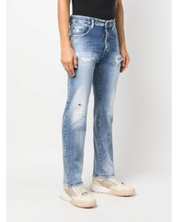 DSQUARED2 Ripped Detail Straight Leg Jeans
