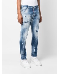 DSQUARED2 Ripped Detail Tapered Jeans