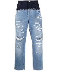 Dolce & Gabbana Ripped Detailing Straight Leg Jeans