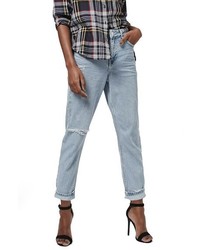 Topshop Ripped High Rise Mom Jeans