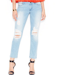 GUESS Ripped Mid Rise Pencil Skinny Jeans