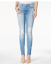 7 For All Mankind Ripped Skinny Jeans Gean Sea Wash